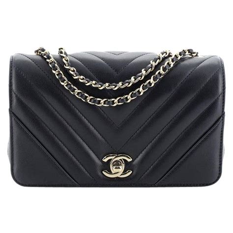 Chanel Statement Flap Bag Chevron Calfskin Mini 